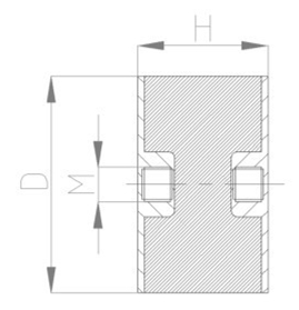 JNDE型<a href='http://www.sc1688.com' target='_blank'><u>橡膠減震器</u></a>結(jié)構(gòu)